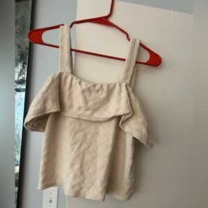 Madewell, cream knit top, small top